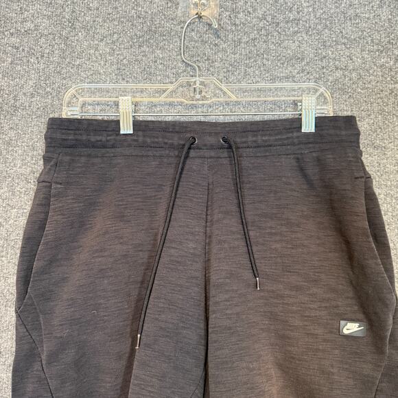 Nike Shorts Mens Large Black Sweatshorts Fleece Swoosh Stretch Comfort Casual - Picture 3 of 6